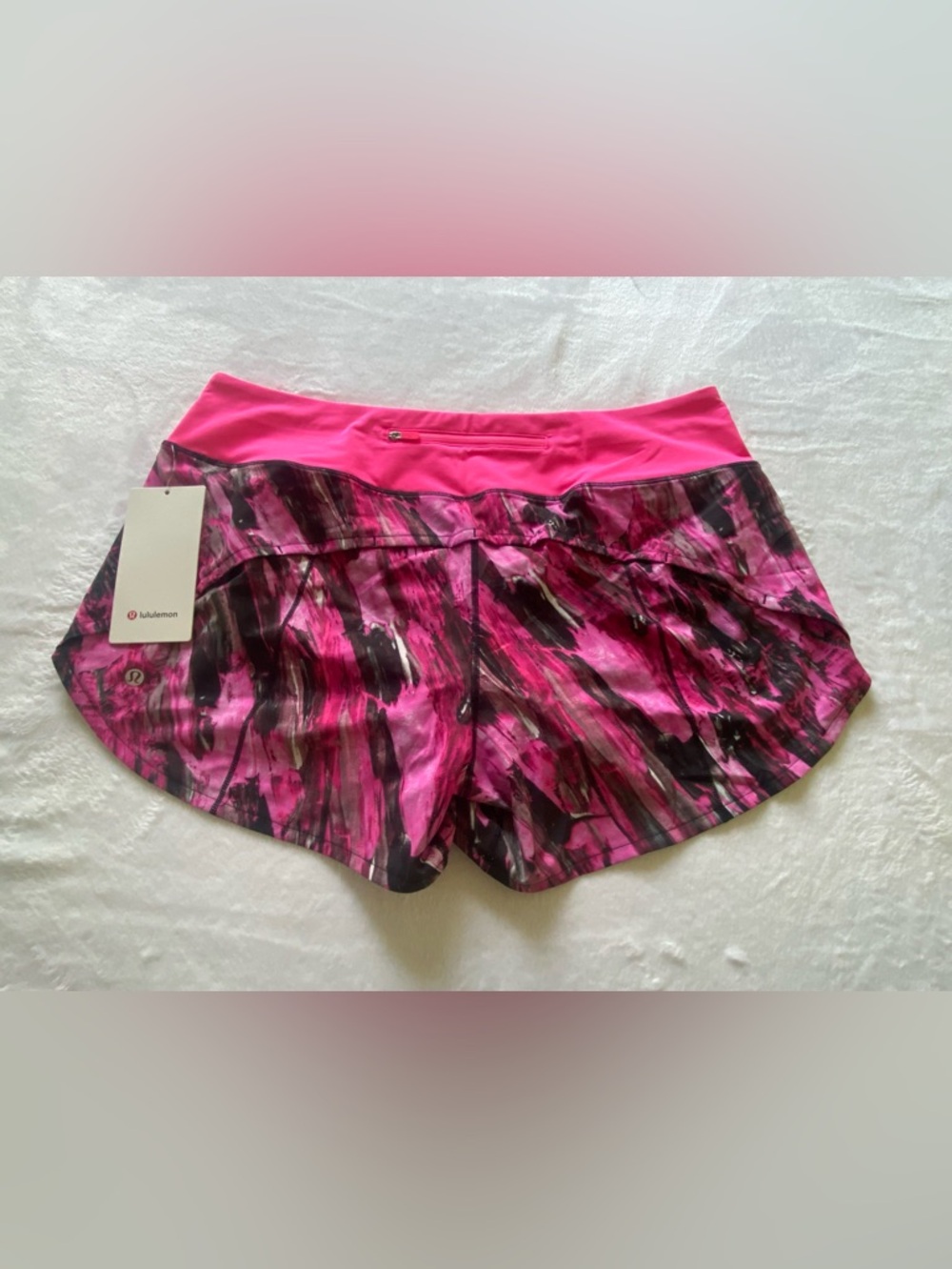 NWT Lululemon Speed Up Shorts Size 14 Mid-Rise 4” Inseam IRFM/PIHL - Picture 7 of 11